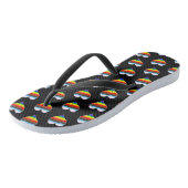 Teenslippers voor regenbooghartpatroon (Schuin)