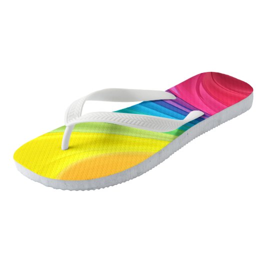Teenslippers voor regenboogkleuren (Schuin)
