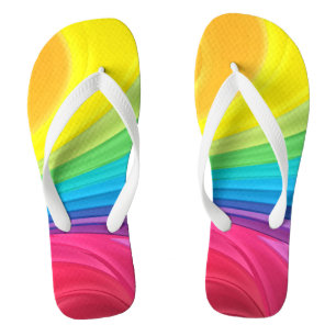 Teenslippers voor regenboogkleuren