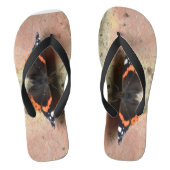 Teenslippers voor rode admirale vlinder (Voetbed)