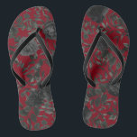 Teenslippers voor rode en zwarte Rozen<br><div class="desc">Onze zwarte en rode florale roos gothische bruiloft-flip-flop sandalen zijn gemaakt om het Gothic Red en Black Roos Wedding Collectie uit te spelen. Donker zwart en diep rood contrast met een overvloed aan donkere bloemmotieven. De doopvont van het manuscript die met serif doopvont wordt geparineerd, leent aan een artistieke blik...</div>