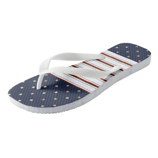 Teenslippers voor snoeprietstrips en pooldots (Schuin)