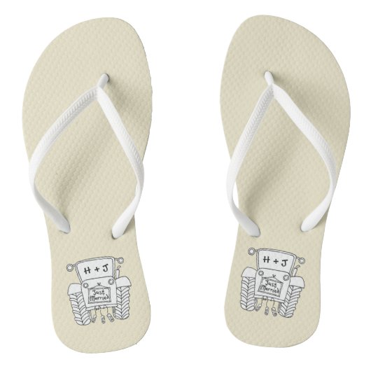Teenslippers voor speciale landbruiloft (Voetbed)