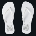 Teenslippers voor speciale landbruiloft<br><div class="desc">Een boerderij van een trekkerland,  de trouwlol teenslippers die gepersonaliseerd kunnen worden met de initialen van het stel.</div>