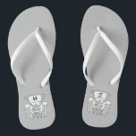 Teenslippers voor speciale landbruiloft<br><div class="desc">Een boerderij van een trekkerland,  de trouwlol teenslippers die gepersonaliseerd kunnen worden met de initialen van het stel.</div>