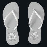 Teenslippers voor speciale landbruiloft<br><div class="desc">Een boerderij van een trekkerland,  de trouwlol teenslippers die gepersonaliseerd kunnen worden met de initialen van het stel.</div>