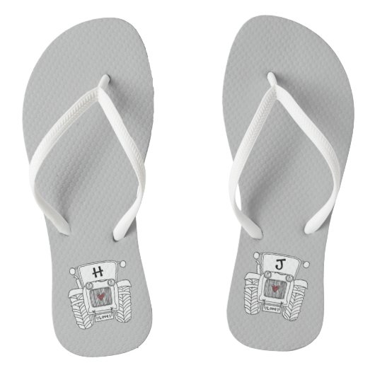 Teenslippers voor speciale landbruiloft (Voetbed)