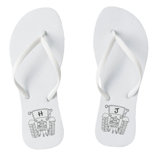 Teenslippers voor speciale landbruiloft (Voetbed)