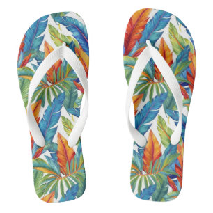 Teenslippers voor tropische afdrukken