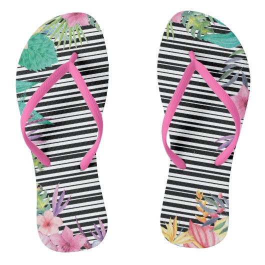 Teenslippers voor tropische afdrukken (Voetbed)