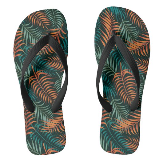 Teenslippers voor tropische afdrukken (Voetbed)