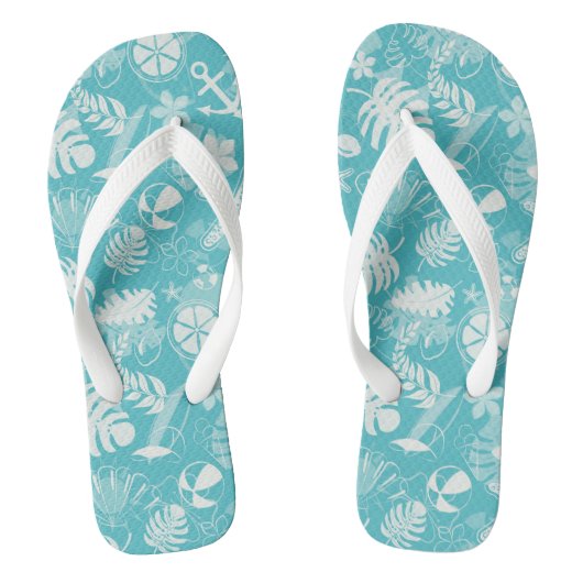 Teenslippers voor tropische afdrukken (Voetbed)