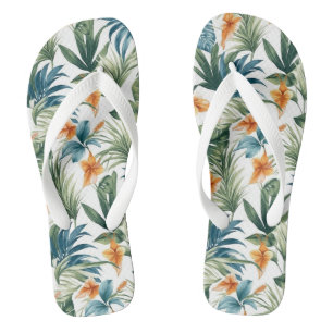 Teenslippers voor tropische afdrukken