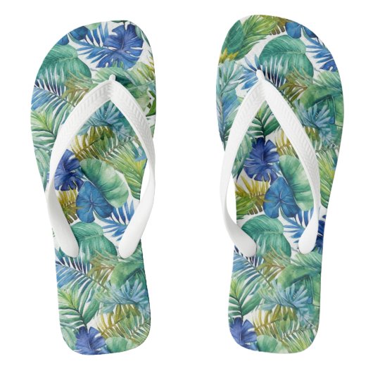 Teenslippers voor tropische afdrukken (Voetbed)