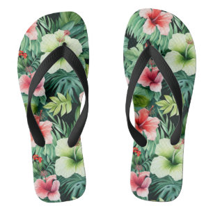 Teenslippers voor tropische afdrukken