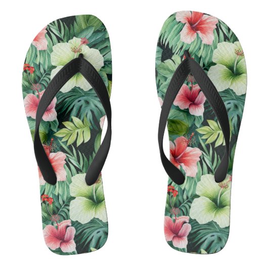 Teenslippers voor tropische afdrukken (Voetbed)