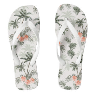 Teenslippers voor tropische afdrukken