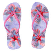 Teenslippers voor vrouwen met Edited Hibiscus Flow (Voetbed)