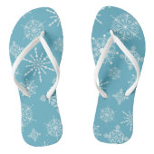Teenslippers voor winterwitte en ijsblauwe sneeuwv (Voetbed)