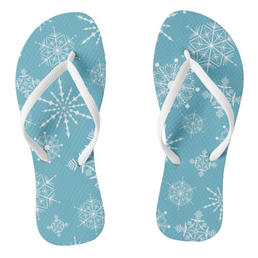 Teenslippers voor winterwitte en ijsblauwe sneeuwv (Voetbed)