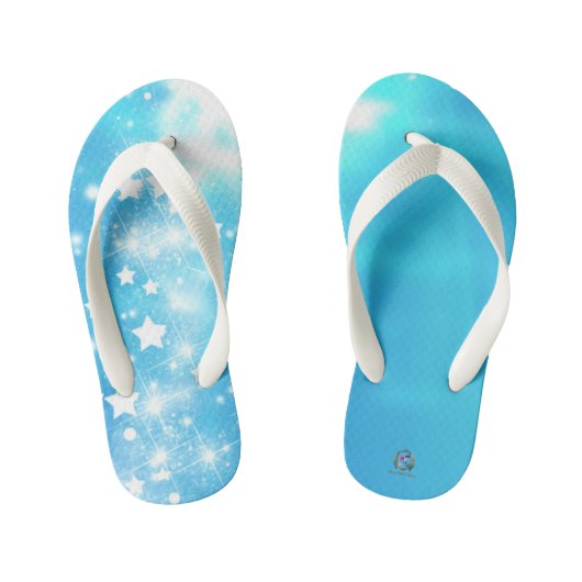 Teenslippers Whale Magic Lichtblauw (Voetbed)