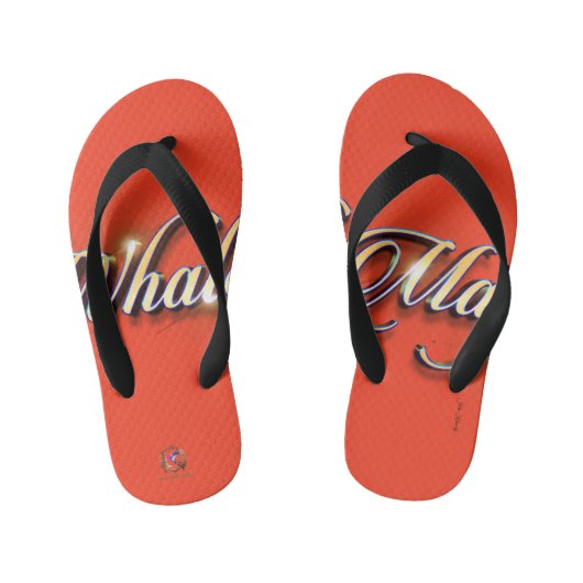 Teenslippers Whale Magic Sinaasappel (Voetbed)