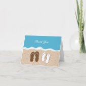 Teenslippers zijn en haar bedankkaartje bedankkaart (Voorkant)