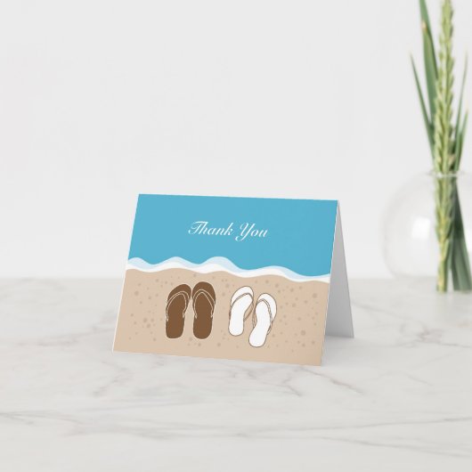 Teenslippers zijn en haar bedankkaartje bedankkaart (Voorkant)