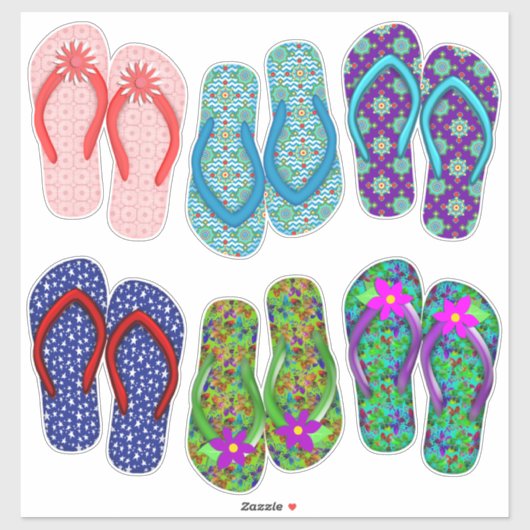 Teenslippers | Zomerschoen Sticker (Vel)