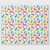 Teenslippers zomerstrand cadeaupapier (Vlak)