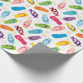 Teenslippers zomerstrand cadeaupapier (Hoek)