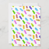 Teenslippers zomervakantiefeest kaart (Achterkant)