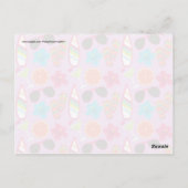 Teenslippers Zonnebrillen Beachball Paars Briefkaart (Achterkant)