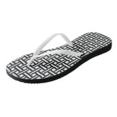 Teenslippers zwart-wit geruit (Schuin)