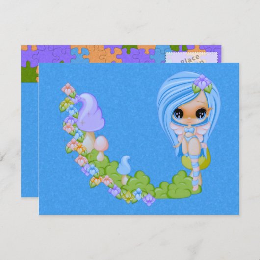 Teensy Fae Cute Faery Briefkaart (Voorkant / Achterkant)