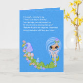 Teensy Fae Cute Faery Kaart (Gele Bloem)