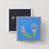 Teensy Fae Cute Faery Vierkante Button 5,1 Cm (Voorkant /achterkant)
