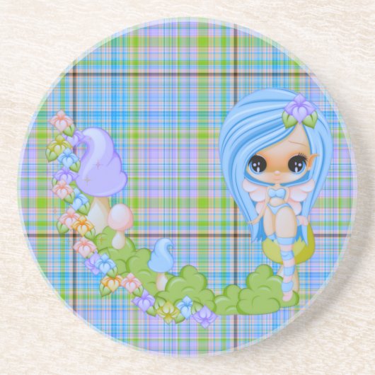 Teensy Fae Cute Faery Zandsteen Onderzetter (Voorkant)