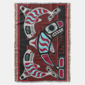 Teenvousian Killer Whale Trio Deken (Voorkant Verticaal)