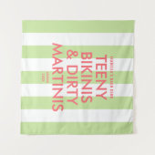 Teeny Bikinis & Dirty Martinis Bach Club Streepjes Wandkleed (Voorkant (horizontaal))