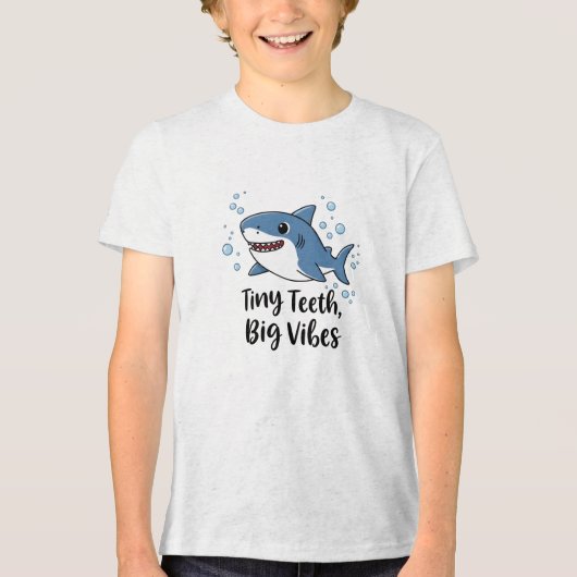 Teeny tanden grote vibes Tri-Blend shirt (Voorkant)