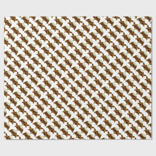 Teeny Tiny Box Turtle Wrapping Paper Cadeaupapier (Vlak)