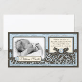 Teeny Toes BLU Aankondigingskaart Aankondiging (Voorkant / Achterkant)