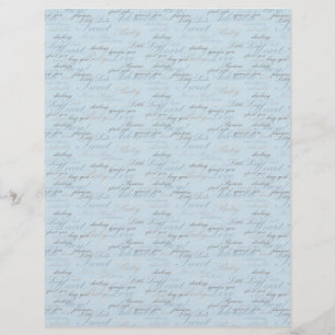 Teeny Toes BLU Dual Sided Scrapbook-papier
