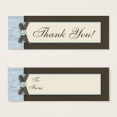 Teeny Toes BLU TY Skinny Gift Label Mini Visitekaartjes (Voorkant /achterkant)
