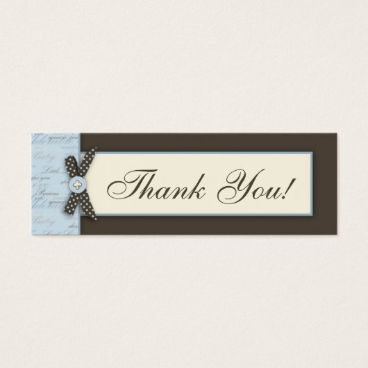 Teeny Toes BLU TY Skinny Gift Label Mini Visitekaartjes (Voorkant)