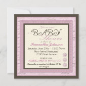 Teeny Toes PNK Invitation Square Kaart (Achterkant)