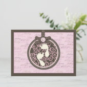 Teeny Toes PNK-uitnodiging Kaart (Staand voorkant)