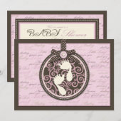 Teeny Toes PNK-uitnodiging Kaart (Voorkant / Achterkant)