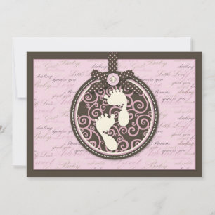 Teeny Toes PNK-uitnodiging Kaart